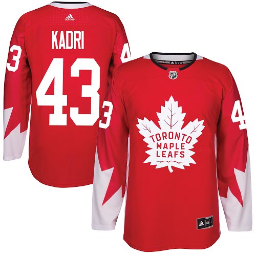 Adidas Maple Leafs #43 Nazem Kadri Red Team Canada Authentic Stitched NHL Jersey - Click Image to Close